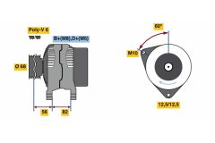 BOSCH 0124325054 — Alternator