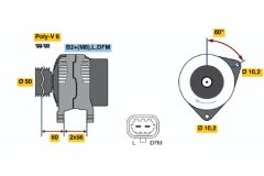 BOSCH 0124525031 — Alternator