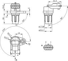 BOSCH 0232103097 — Senzor poziție ax cu came