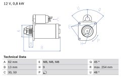 BOSCH 0986011891 — Electromotor