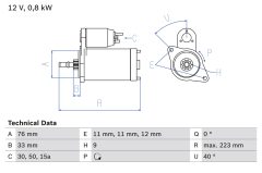 BOSCH 0986012600 — Electromotor