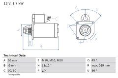 BOSCH 0986013240 — Стартер