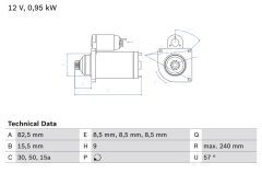 BOSCH 0986013380 — Electromotor