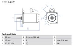 BOSCH 0986013590 — Стартер