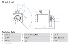 BOSCH 0986013850 — Electromotor
