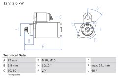 BOSCH 0986014141 — Electromotor