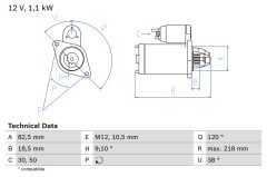 BOSCH 0986016280 — Стартер