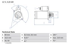 BOSCH 0986017120 — Electromotor