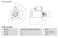 BOSCH 0986017240 — Стартер