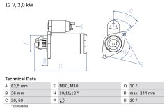 BOSCH 0986017260 — Стартер