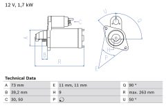 BOSCH 0986017440 — Стартер