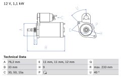 BOSCH 0986018200 — Electromotor