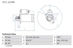 BOSCH 0986018570 — Стартер
