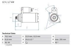 BOSCH 0986020260 — Electromotor