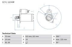 BOSCH 0986021260 — Стартер