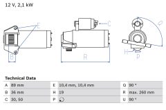 BOSCH 0986021351 — Стартер