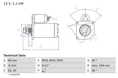 BOSCH 0986021600 — Electromotor
