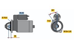BOSCH 0986022611 — Electromotor