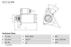 BOSCH 0986022740 — Electromotor