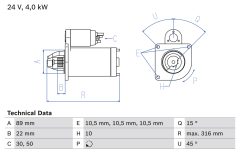BOSCH 0986022990 — Electromotor