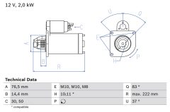 BOSCH 0986023530 — Electromotor