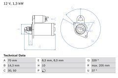 BOSCH 0986023690 — Стартер