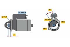 BOSCH 0986023870 — Стартер