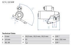 BOSCH 0986024710 — Стартер