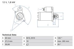BOSCH 0986024820 — Стартер
