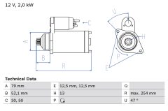 BOSCH 0986025070 — Стартер