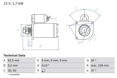 BOSCH 0986025660 — Electromotor