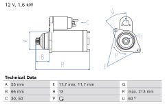 BOSCH 0986026080 — Electromotor