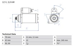 BOSCH 0986026160 — Стартер