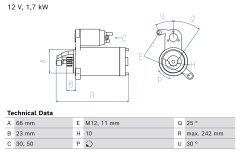 BOSCH 0986026660 — Стартер