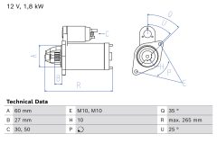 BOSCH 0986026890 — Стартер