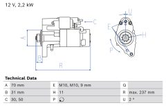 BOSCH 0986027150 — Стартер