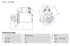 BOSCH 0986028080 — Electromotor