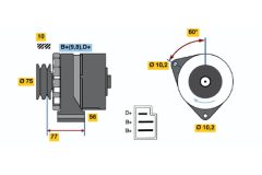 BOSCH 0986032800 — Генератор