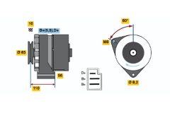 BOSCH 0986033180 — Генератор