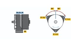 BOSCH 0986033570 — Генератор