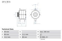 BOSCH 0986033890 — Alternator
