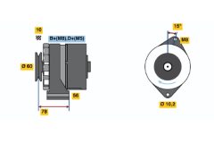 BOSCH 0986034520 — Alternator