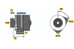 BOSCH 0986034700 — Alternator