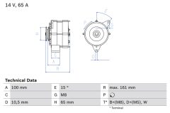 BOSCH 0986034990 — Alternator
