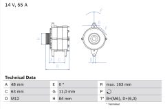 BOSCH 0986035760 — Alternator