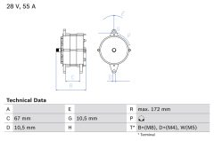 BOSCH 0986036280 — Генератор