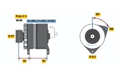 BOSCH 0986036631 — Alternator