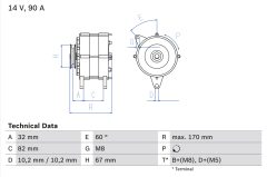BOSCH 0986036660 — Генератор
