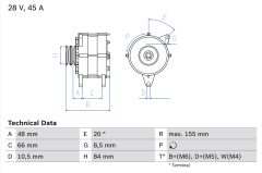 BOSCH 0986037221 — Alternator