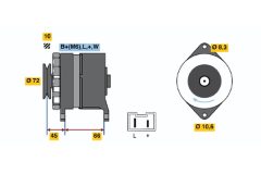 BOSCH 0986037301 — Генератор
